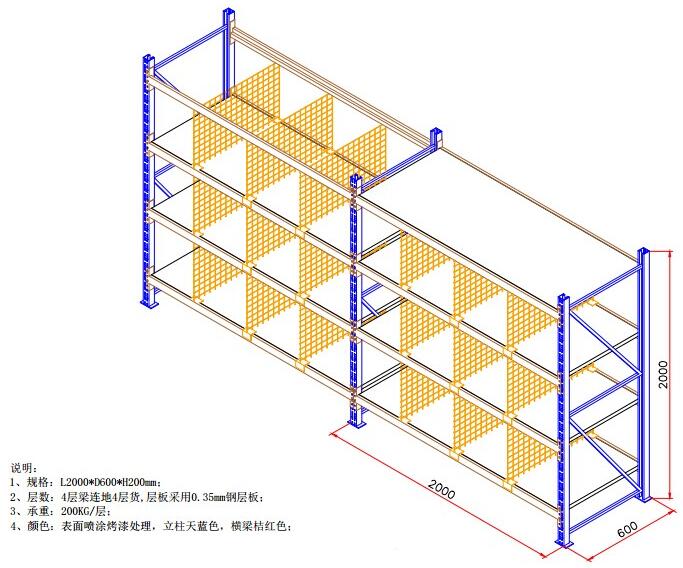 深圳倉(cāng)庫(kù)貨架測(cè)量設(shè)計(jì)方案效果圖